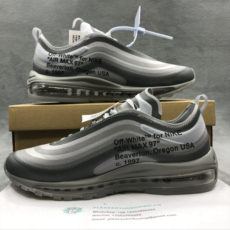 Authentic OFF-WHITE x Nike Air Max 97 Grey GS